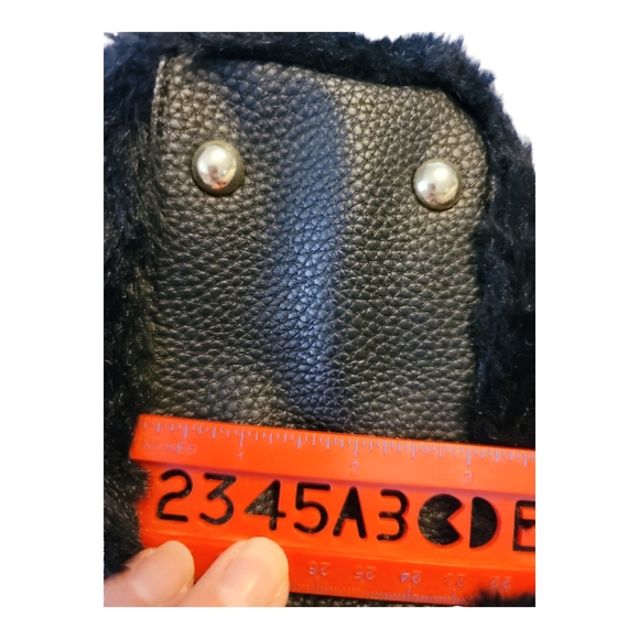 Isaac Mizrahi purse small faux fur black goth whimsigoth witchy rocker - Picture 8 of 8